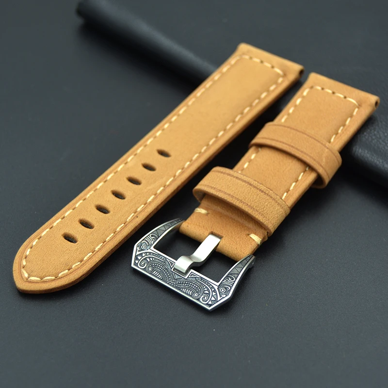Ремешок из натуральной кожи для часов 22 дюйма 24 мм|Ремешки часов| |