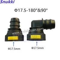 17 5mm 180 80 degree exhaust pipe quick connector for peugeot and citroen fuel line quick connector two 2pcs a lot