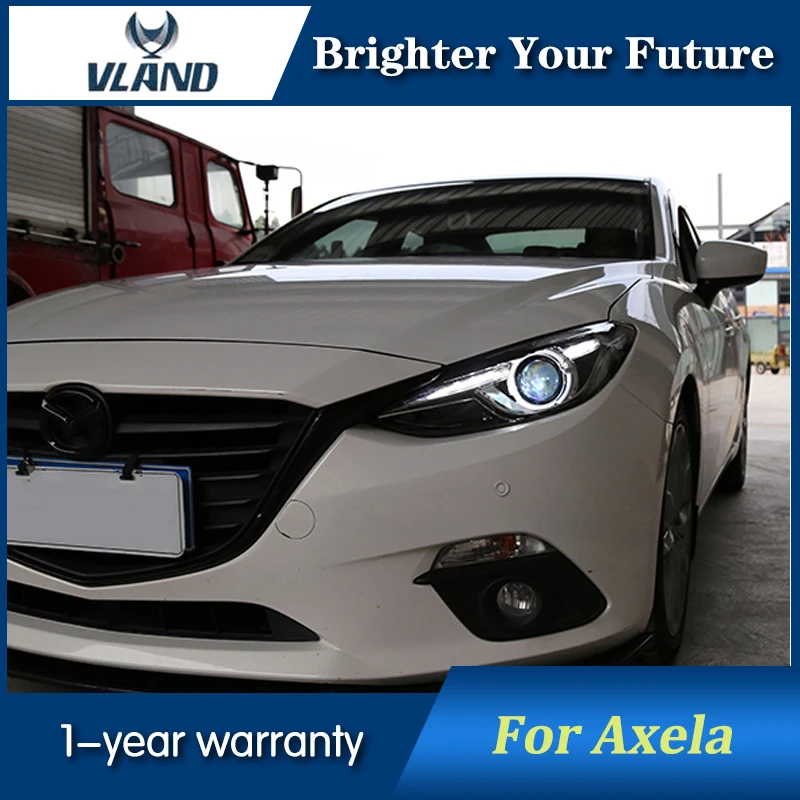 Светодиодный головной фонарь для MAZDA 3 Axela фары в сборе Би ксеноновые линзы