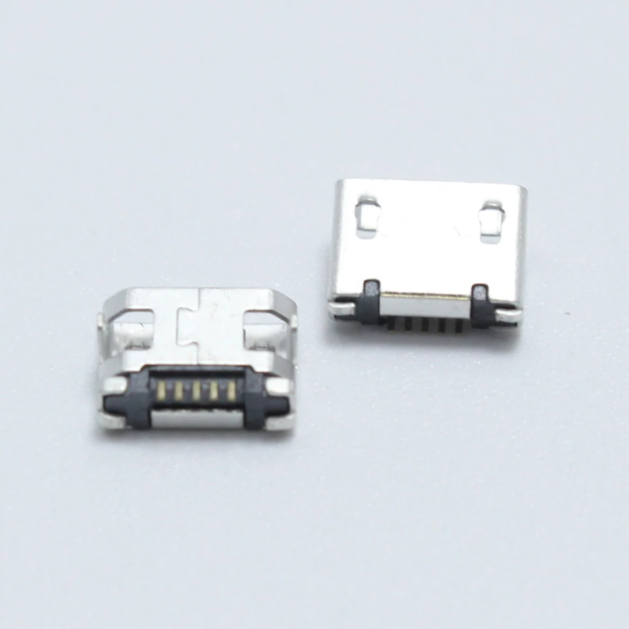 10 шт. микро USB 5pin без боковой гнездовой розетки плоский рот 2 ножки Джек для