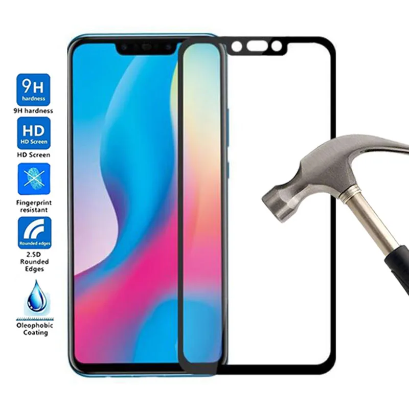 

Для Huawei Nova 3 Полное покрытие 9H защитная пленка Взрывозащищенная Защита экрана для Huawei Nova 3 закаленное стекло