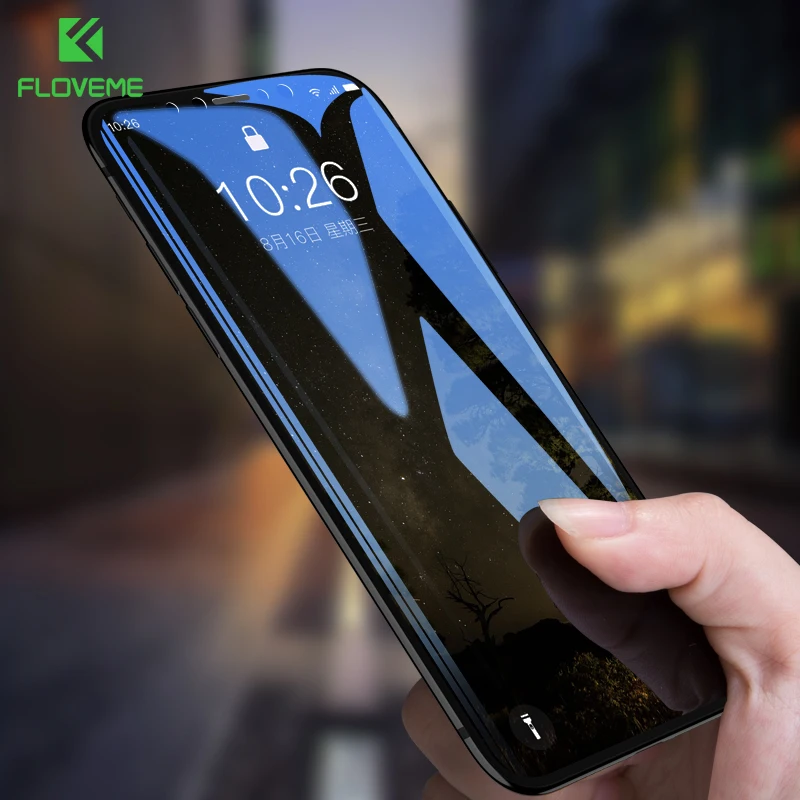 Закаленное 3d стекло FLOVEME с закругленными краями для iPhone 8 7 6 защита экрана 3D
