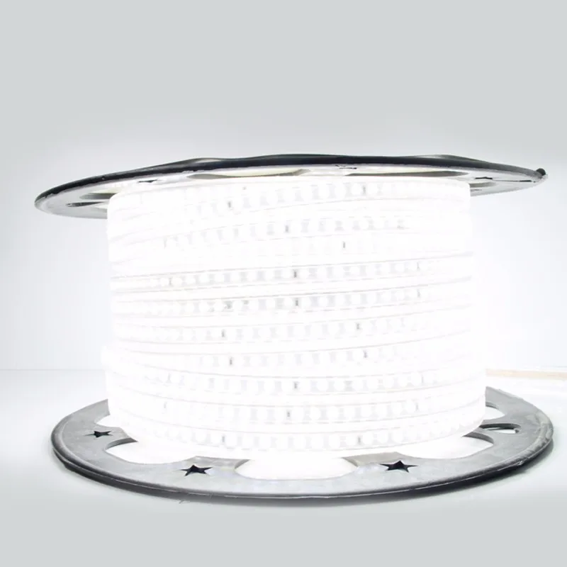 LAIMAIK SMD3014 светодиодная лента AC 220в 120 светодиодный/м гирлянды ленты IP67 Водонепроницаемый светодиодный свет Газа+ ЕС Подключите открытый светодиодный полосы света