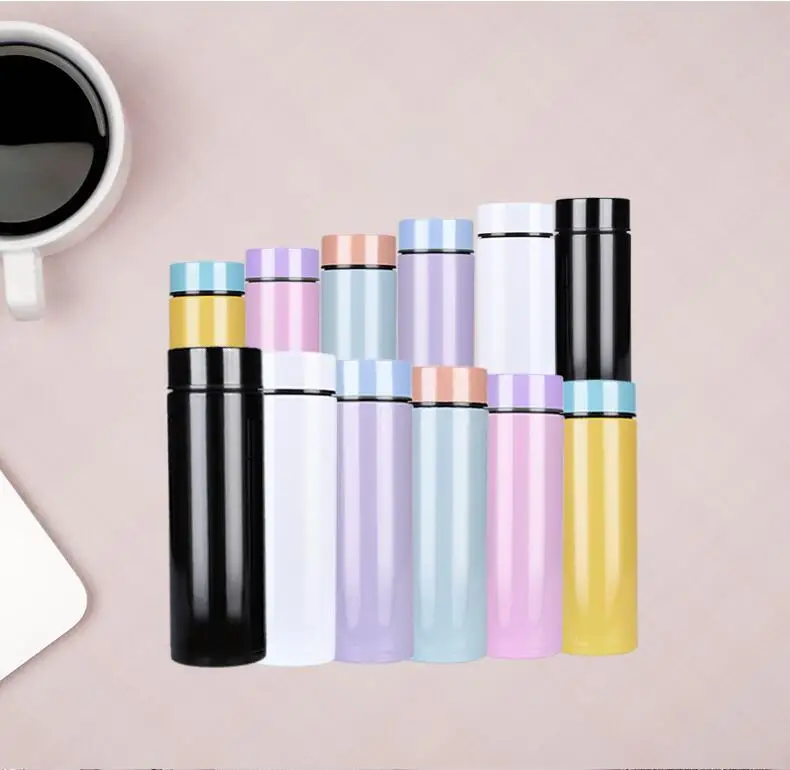 

TECHOME Fashion Creative Straight Cup Mug Men and Women Students Stainless Steel Portable Sports Cups Promotional Gifts Bottle