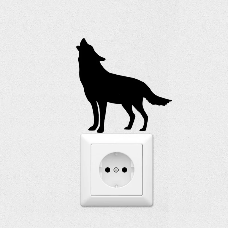 KUCADA черный креативный волчий DIY переключатель на стену с наклейками обои для
