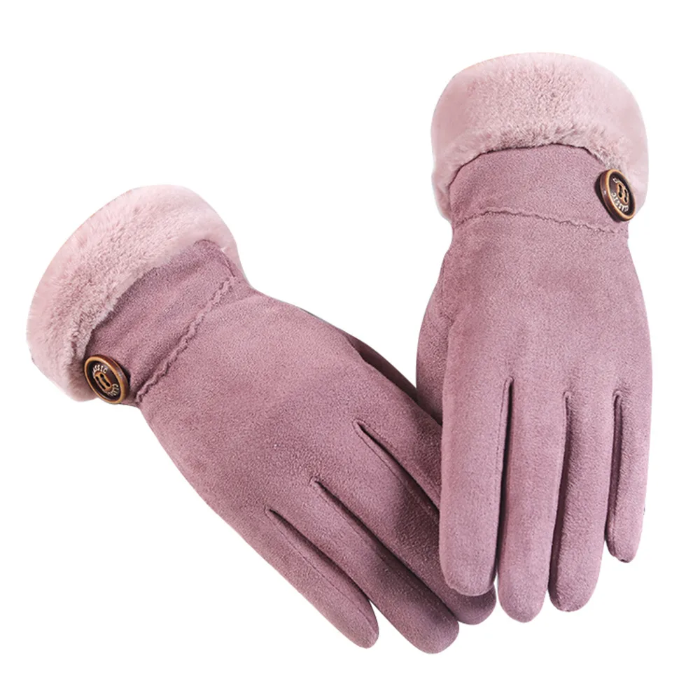 Purple 40 перчатки женские осенние и зимние ветрозащитные перчатки теплые бархатные высококачественные женские перчатки перчатки женские - Color: Purple