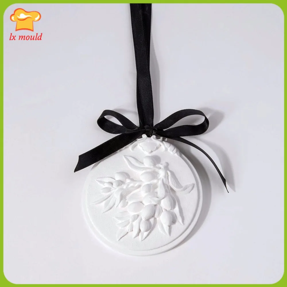 

LXYY New Fresh Olive Candle Aroma Mould Dilatation Stone SOAP Silicone Mold
