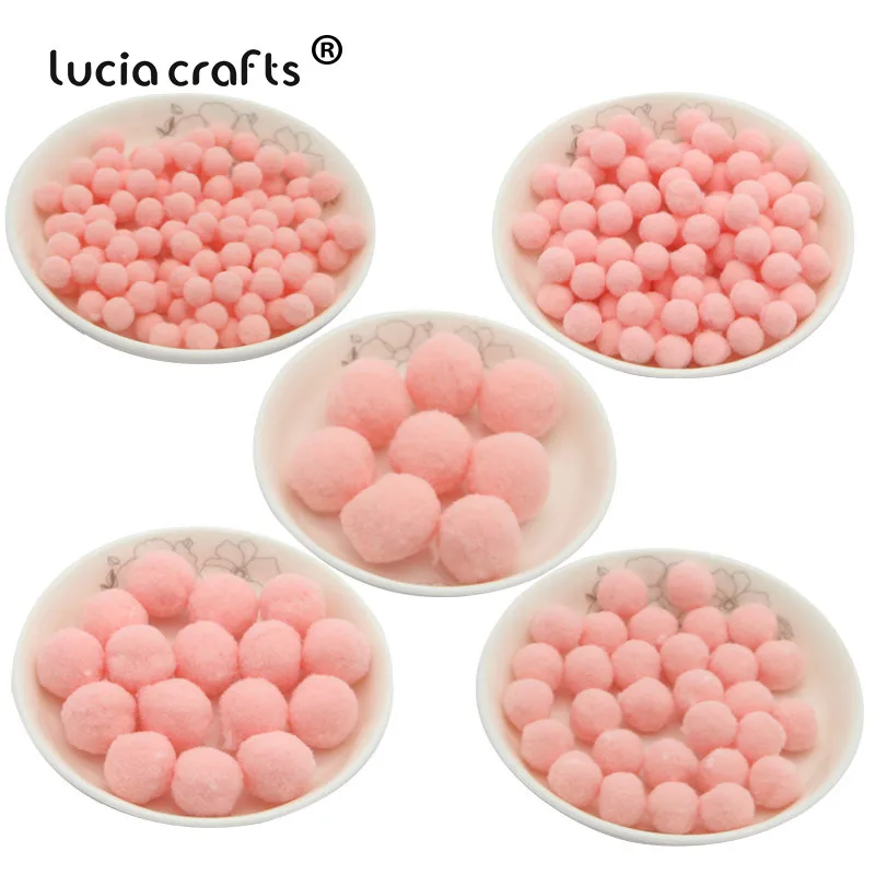 Lucia crafts 30 г/лот смешанные 5 размеров смешанные помпоны мягкие помпоны для самостоятельного пошива одежды Свадебные детские игрушки аксессуары J0706