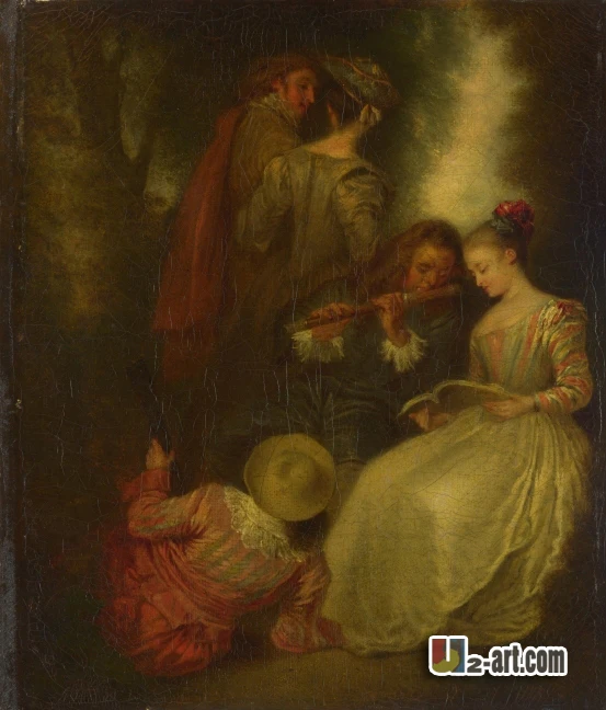 

Принты на холсте (идеальная гармония), воспроизведение Антуана Watteau, красивая картина маслом для комнаты, религия-038
