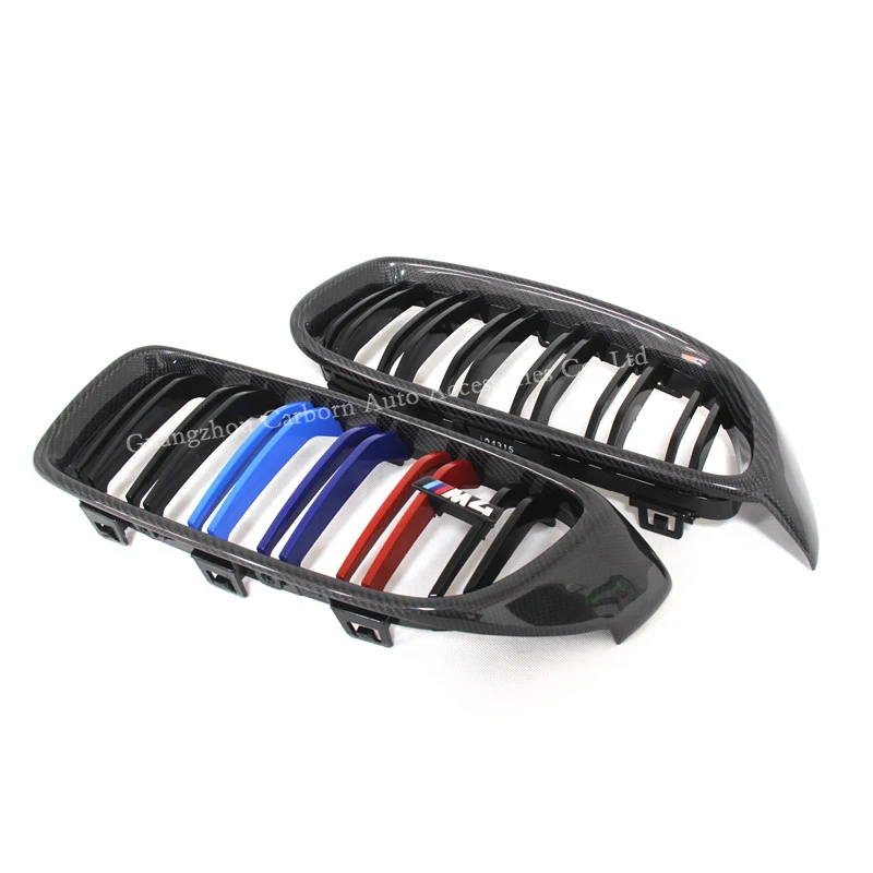 Для-BMW F32/F33/F36/ F80/ F82/ F83 2014-2016 двойная планка передняя решетка из углеродного