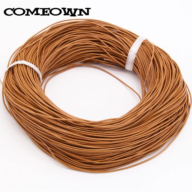 COMEOWN 10 м 1 мм круглый кожаный шнур/шнур из натуральной коричневой кожи для