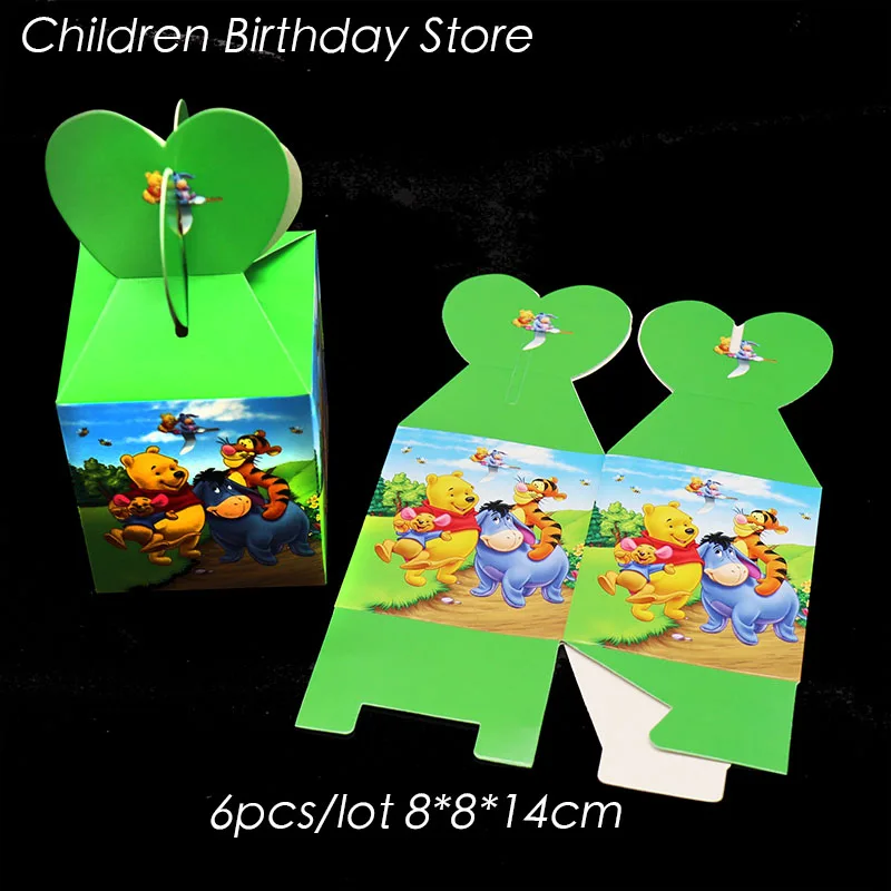 6pcs/lot Winnie the Pooh gift boxes birthday party decorations baby shower supplies candy | Дом и сад