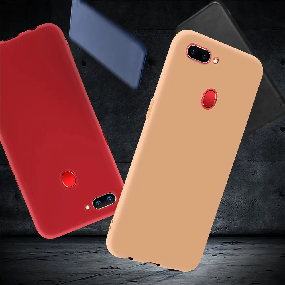Для oppo A5 чехол Индия 1 5 мм ультра-тонкий простой сплошной цвет матовый из ТПУ