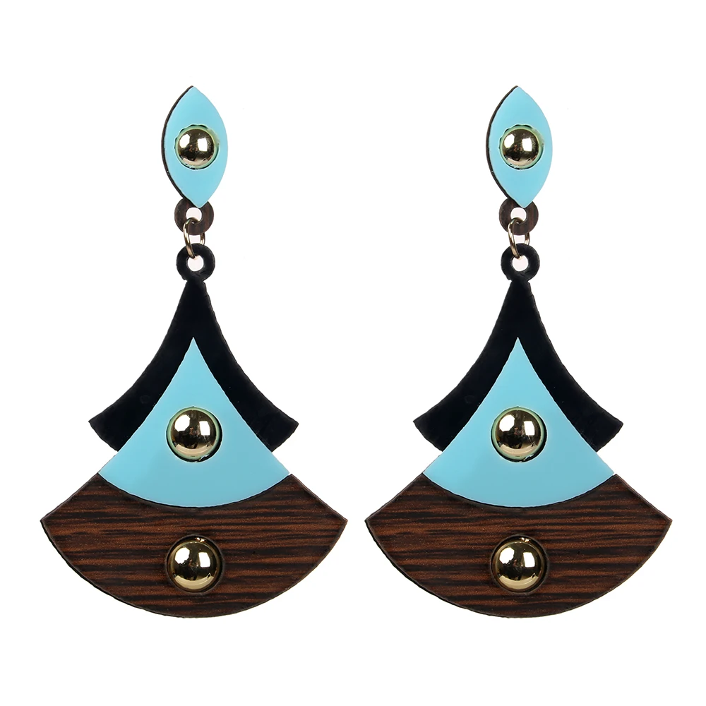 2017 новая коллекция веерообразные серьги из смешанного материала органайзер