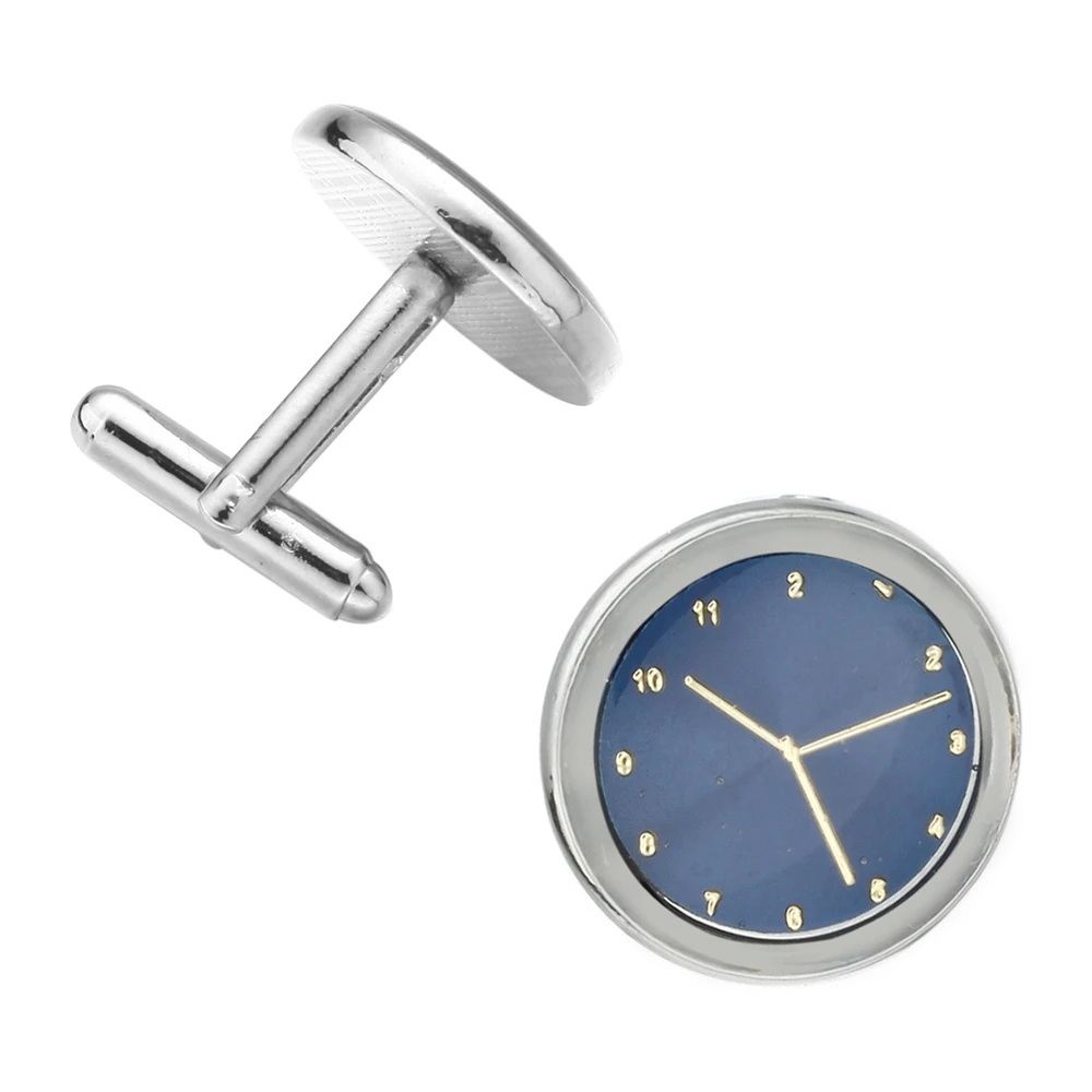 Модные часы дизайн платье рубашка запонки для мужчин синий Wathc деловой вечеринки