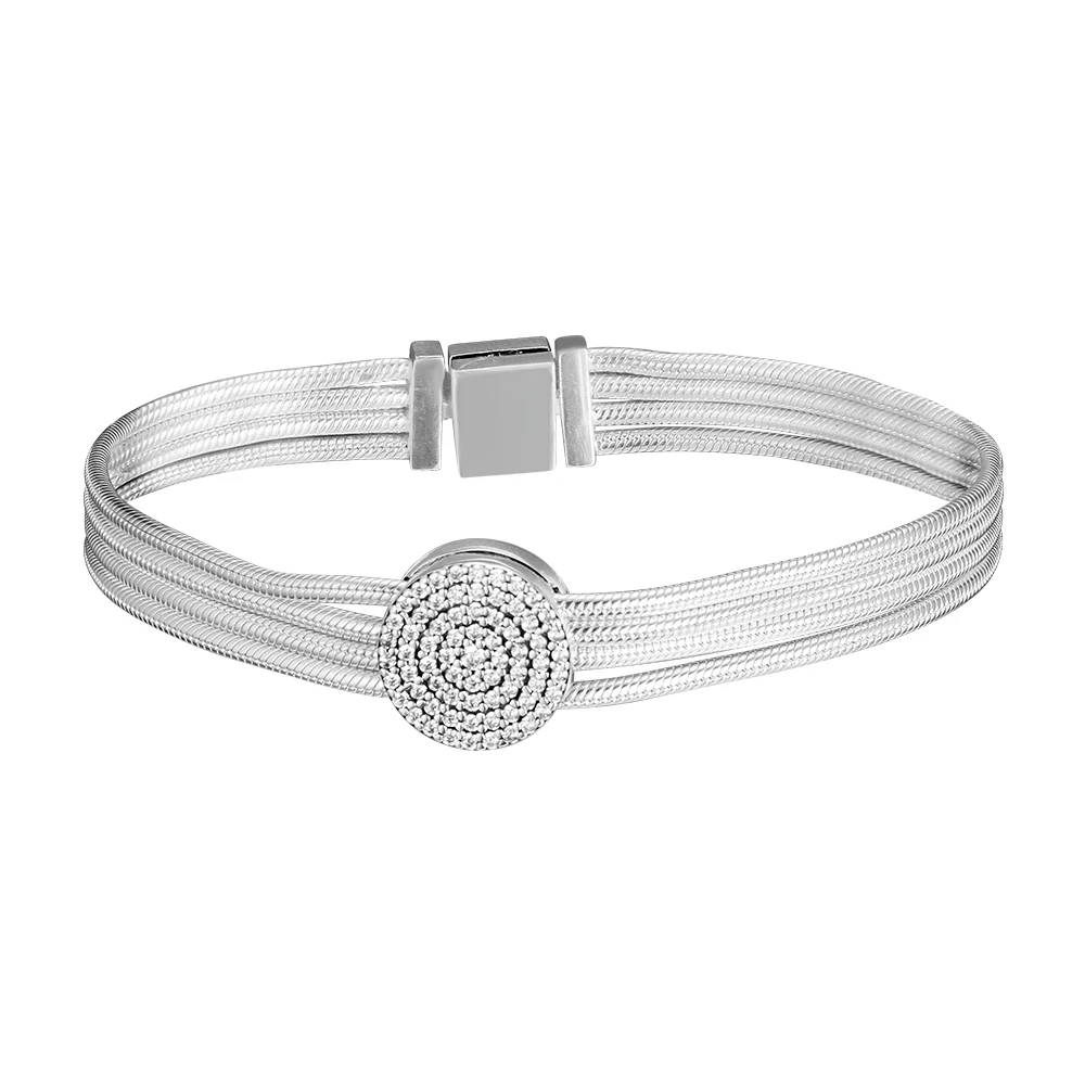 Женский браслет-цепочка CKK браслеты с многослойной цепочкой в виде змеи серебро