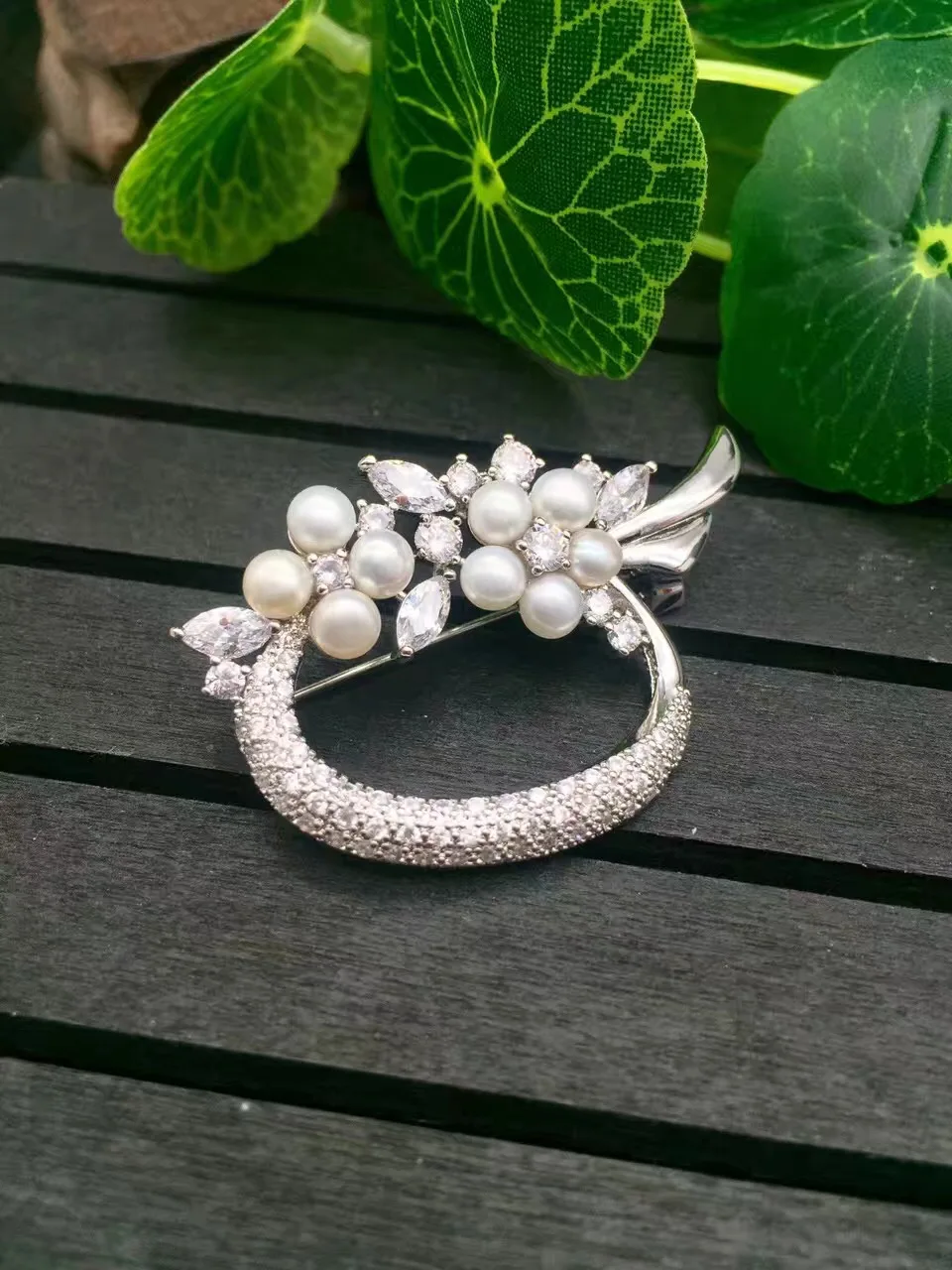 Natural And Real Pearl brooch Free shipping real 925 sterling silver | Украшения и аксессуары