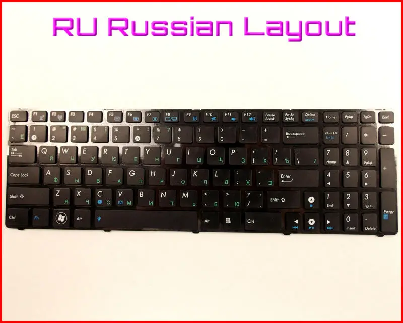 Новая клавиатура RU Русская версия для ASUS K70 K70AC K70AE K62 K62F K62JR X5D X5DI X51 ноутбука |