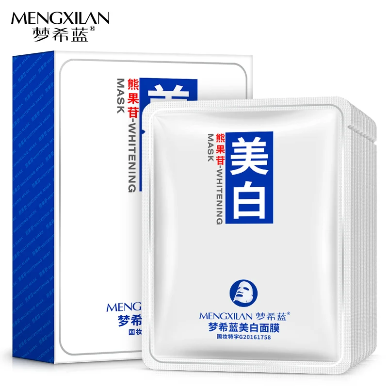 

MENGXILAN Arbutin Essence Face Mask Sheet Deep Nourish Brighten Moisturizing Facial Mask Skin Care Cosmetics 10 pieces / box