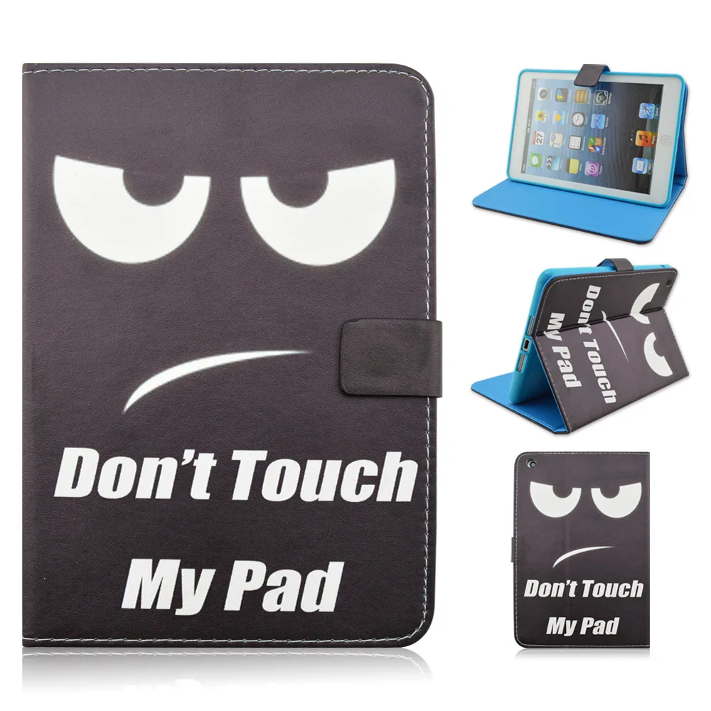 Shell протектор для ipad 2 3 4 cover case мультфильм стиль плохо улыбка шаблон дизайна folio