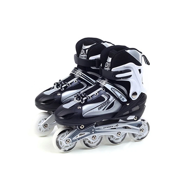 Мигающие роликовые коньки обувь для детей 4-колесные регулируемые уличные