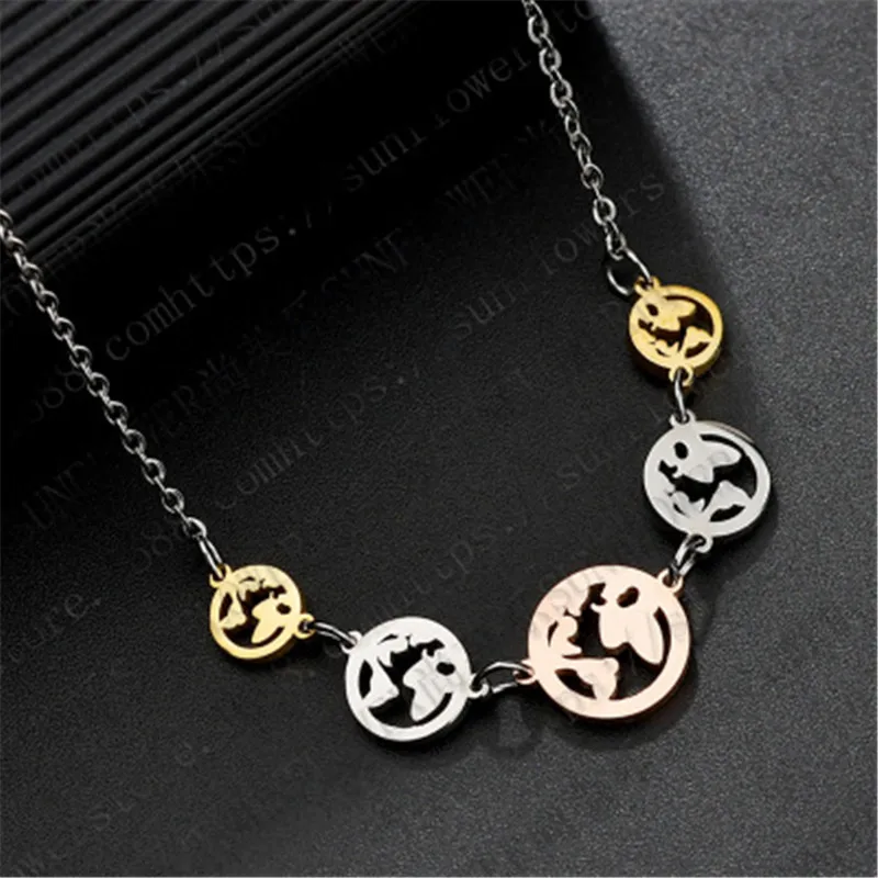 Женское колье из нержавеющей стали в Корейском стиле