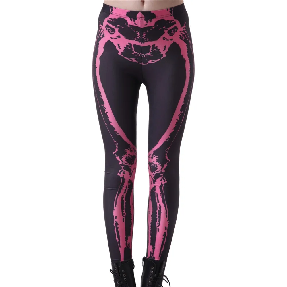 Эластичные повседневные штаны с цифровой печатью женские леггинсы рисунком
