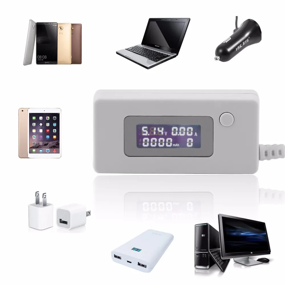 Профессиональный мини-тестер напряжения и тока с ЖК-дисплеем USB детектор емкости