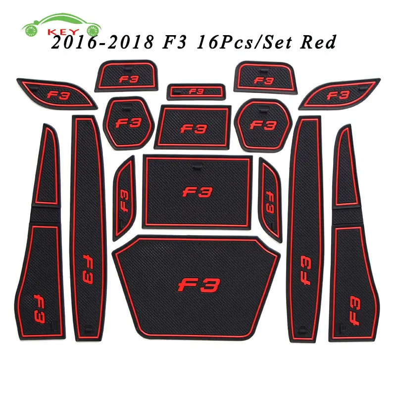 Red Автомобильные ворота Слот коврик для BYD F3- Противоскользящий дверной коврик резиновая чашка паз коврик Декор авто аксессуары для интерьера - Название цвета: Red