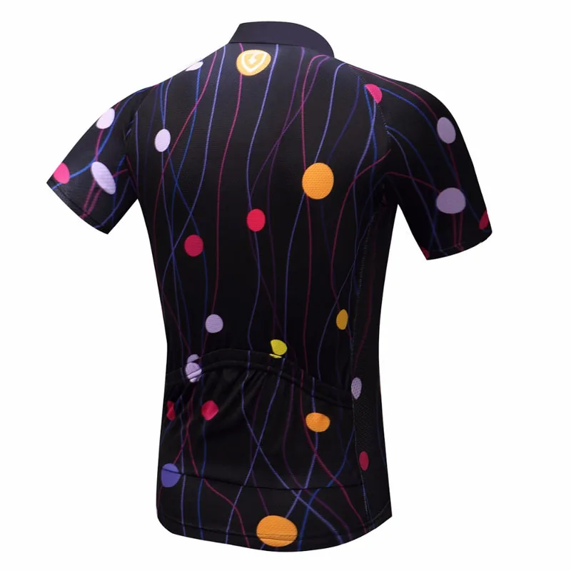 

HIRBGOD jersey cycling 2019 Men Short Sleeve Quickdry Cycling clothes corlorful Polka Dot Pattern Summer Bicycle Jersey, STYZ036