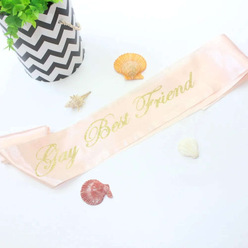 Gay best friend Letter Wedding Bridal Shoulder Straps Team Favor Etiquette Sash Events Supplies | Дом и сад