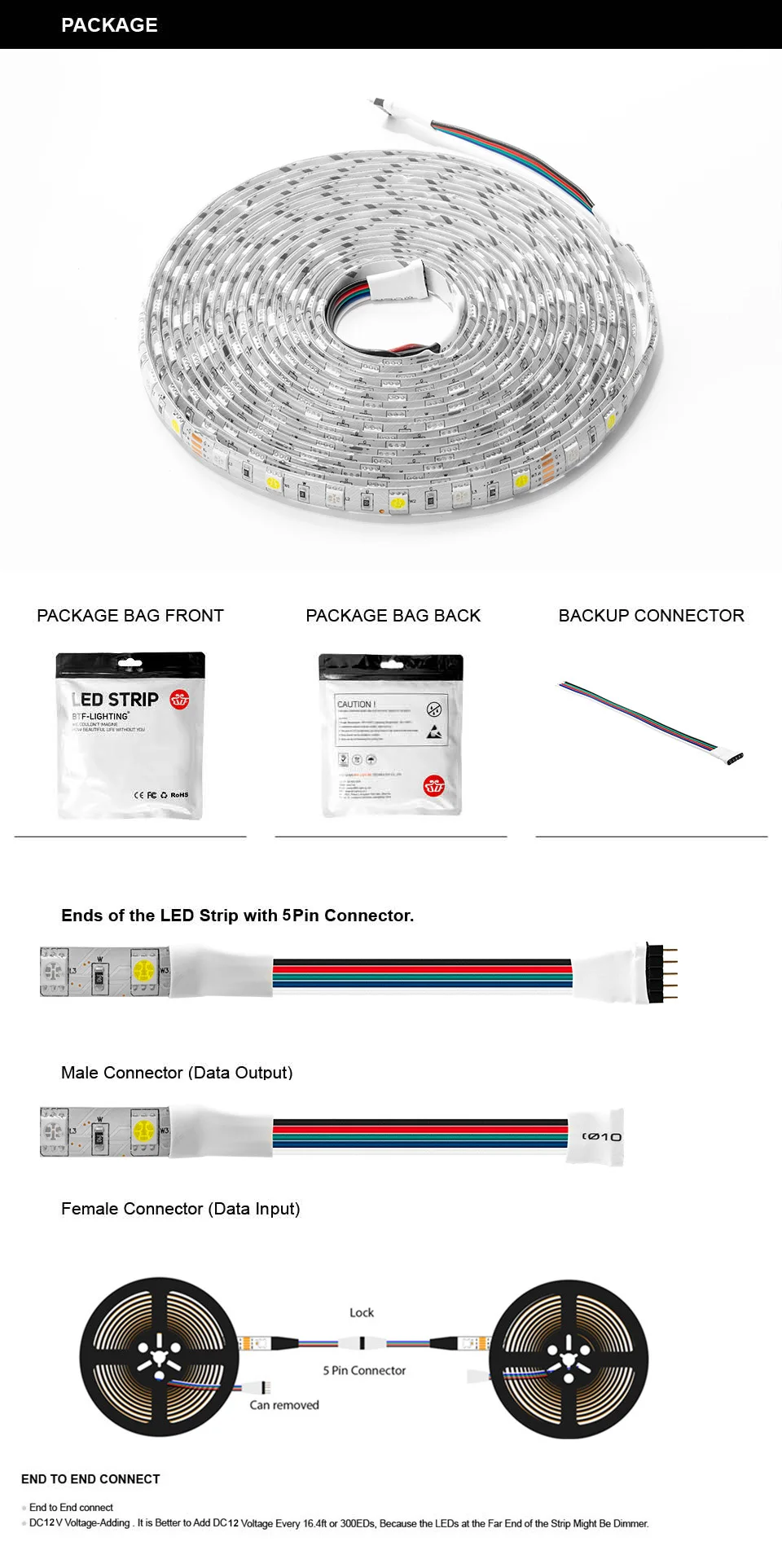 DC12V RGBW Светодиодная лента 5 м 60 светодиодный/м смешанный цвет RGBWW 5050 SMD RGB+(теплый/холодный белый) Водонепроницаемая светодиодная лента с 5pin разъемом