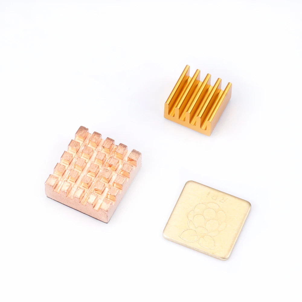 Raspberry Pi теплоотвод 1 алюминий + 2 меди с логотипом охлаждающая подставка