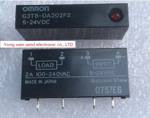 

Новое реле G3TB-OA202PZ-5-24VDC 5-24VDC G3TBOA202PZ524VDC G3TBOA202PZ 5-24VDC DIP4 2 шт./лот