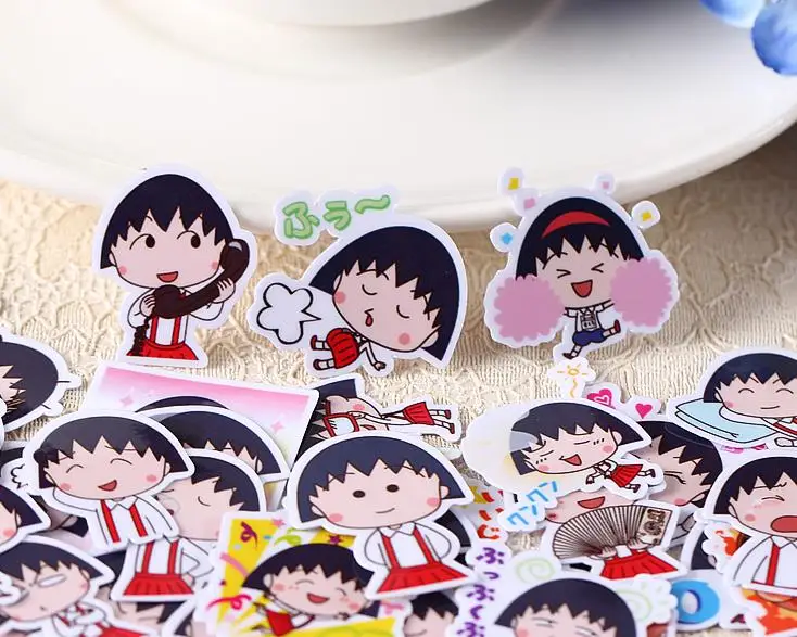 40 наклеек для скрапбукинга Аниме Chibi Maruko|Наклейки творчества| |