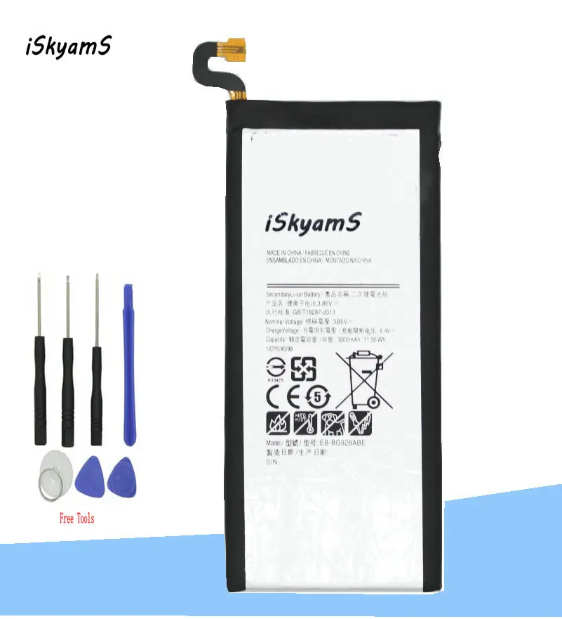 1 шт. 3000 мА/ч EB BG928ABE батарея для Samsung Galaxy S6 Edge + Plus G928F G928A G928P G928T G928V G928R4 G928S G9280
