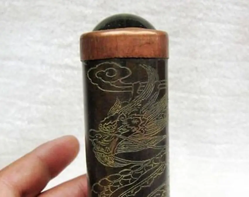 

WONDERFUL CHINESE TIBET COPPER SCULPTURE DRAGON KALEIDOSCOPE