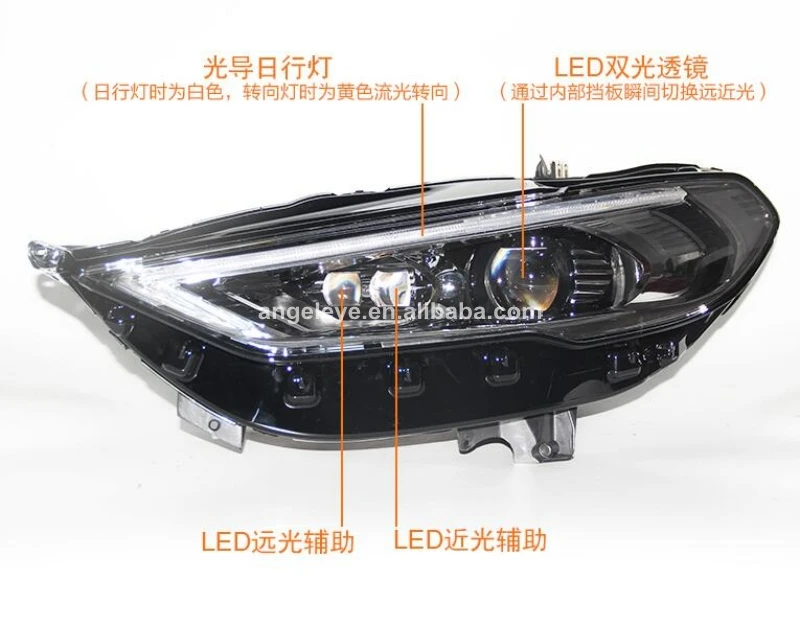 Для Mondeo светодиодный налобный фонарь светодиодный светильник для FORD Fusion titanium SY