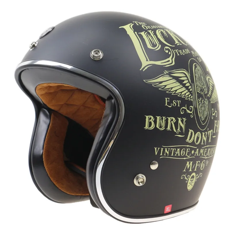 TORC harley стиль moto rbike шлем lucky 13 мотоциклетный в стиле ретро DOT стандарт SG открытым