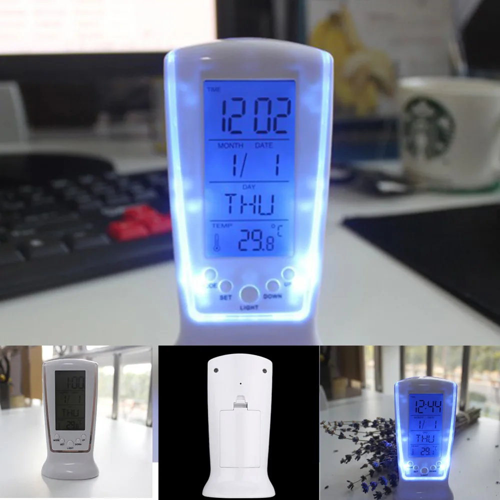 Цифровые часы светодиодные будильник домашний декор ванная комната стол офис