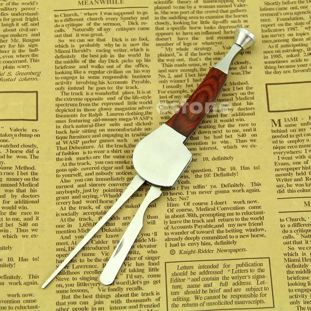 Трубка из нержавеющей стали 3 в 1 красная табачная курительная деревянная