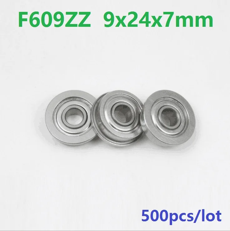 

500 шт./лот F609ZZ F609Z F609 Z ZZ F609-ZZ 9x24x7 мм фланцевый шарикоподшипник с глубоким желобом 9*24*7 мм металлический экранированный