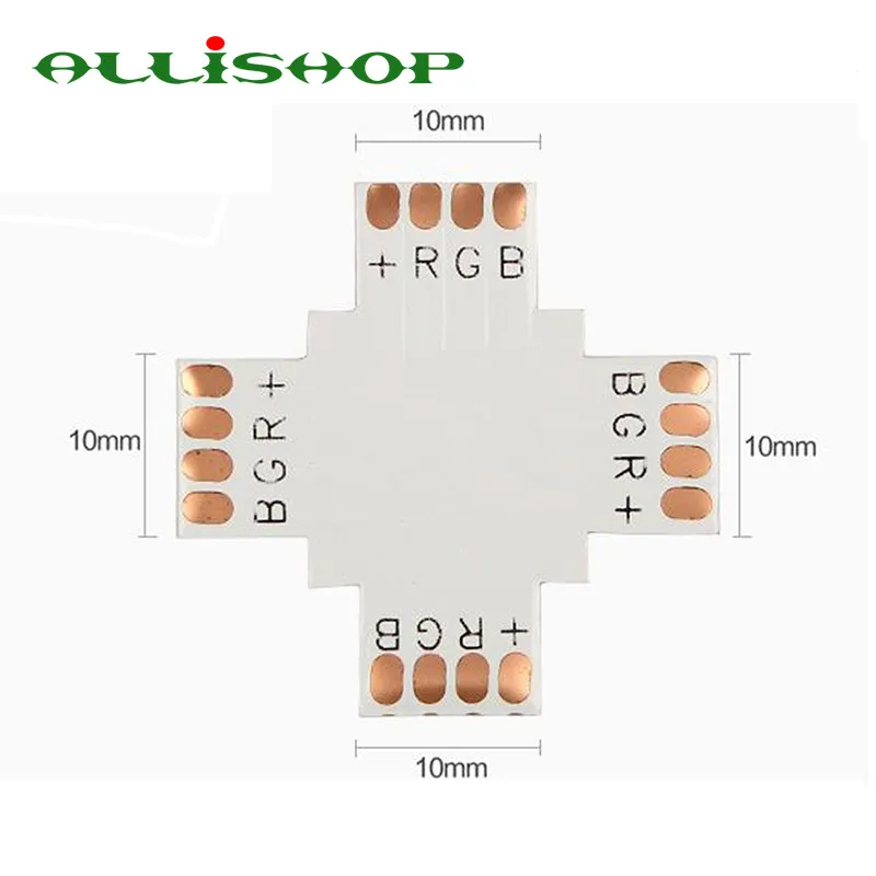 5 шт. разъем для светодиодной ленты 5050/3528 SMD RGB 4 контакта 10 мм | Обустройство дома