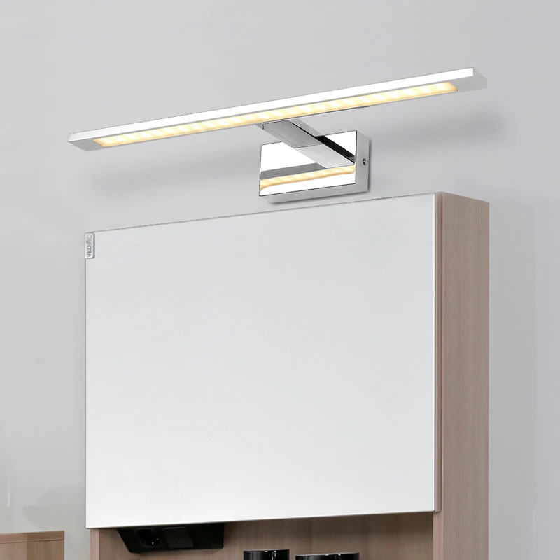 

Anti-fog Waterproof stainless steel Mirror Light LED Bathroom vanity Wall Lamp Brief Indoor Lighting Fixtures Sconce for Home Be