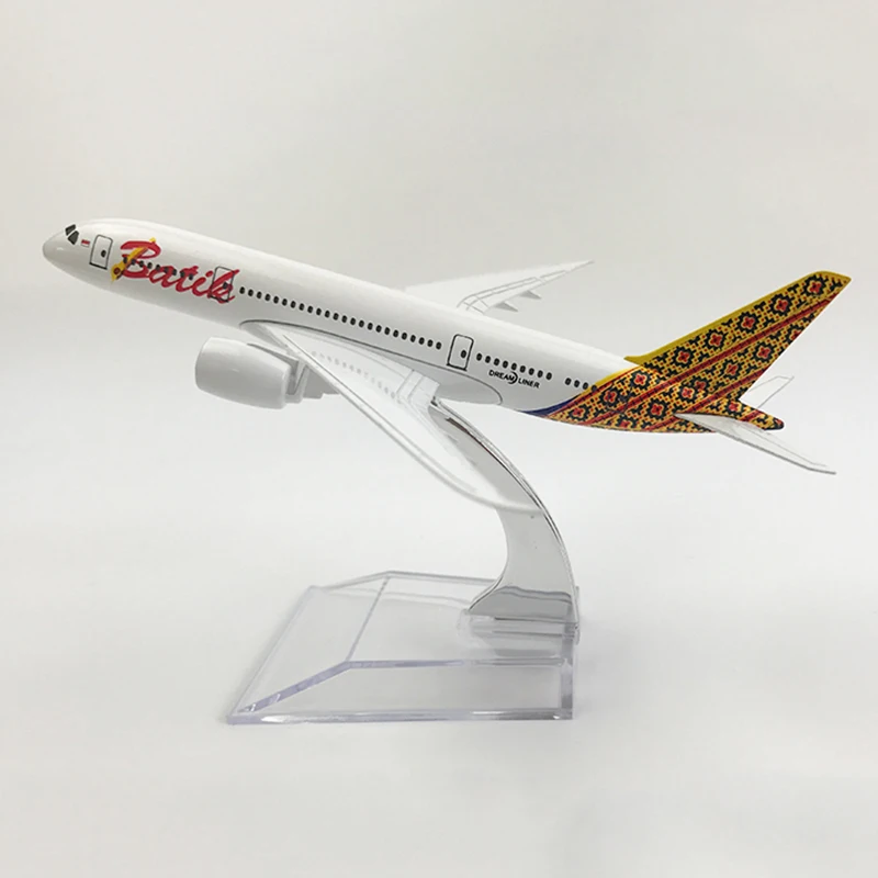 16 см 1:400 Индонезия Batik Air Airlines модель Боинга B787 с базой из металлического сплава