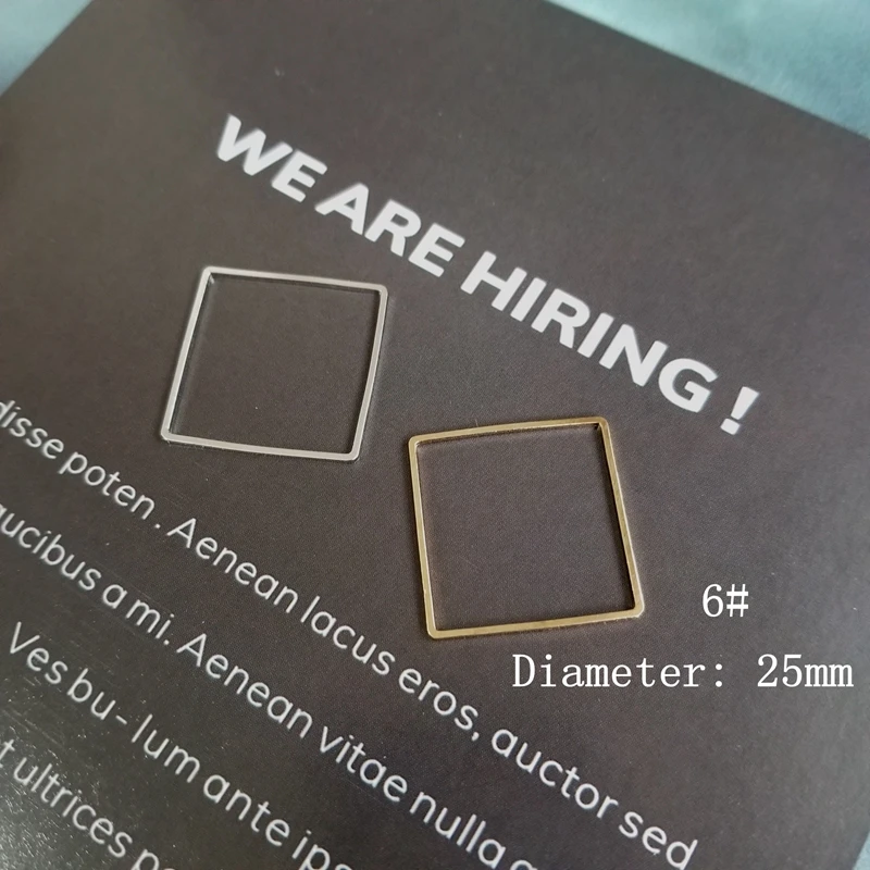 6 DIY Earrings accessories, Korean version, Minimalist handcrafted, gold, silver, copper, geometry,earrings material, 20 piece - Цвет: 6