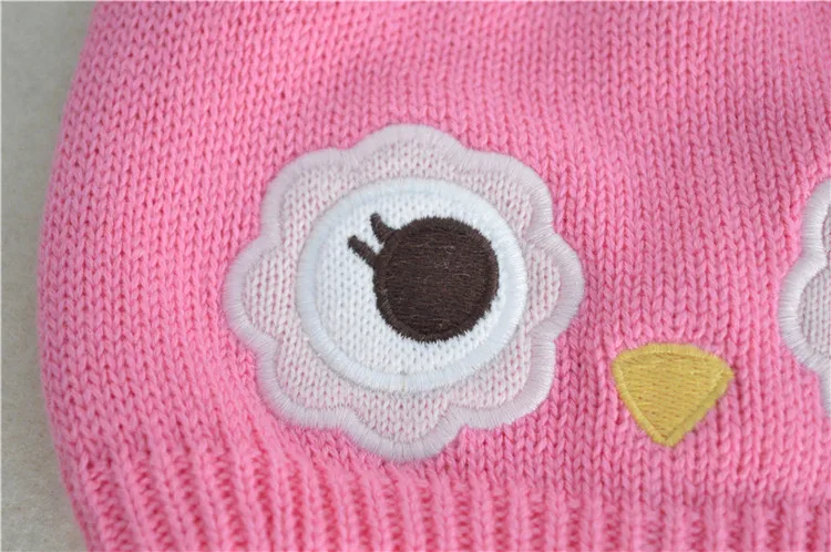 Детские шапки детские вязаные с животными медведем Сова мягкие хлопковые