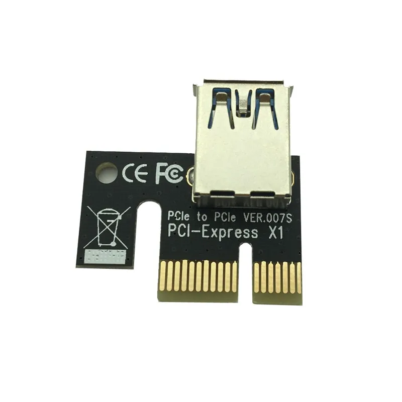 Новый 4-контактный 6pin SATA Блок питания PCI-Express Riser Card 60 см USB 3 0 кабель для передачи