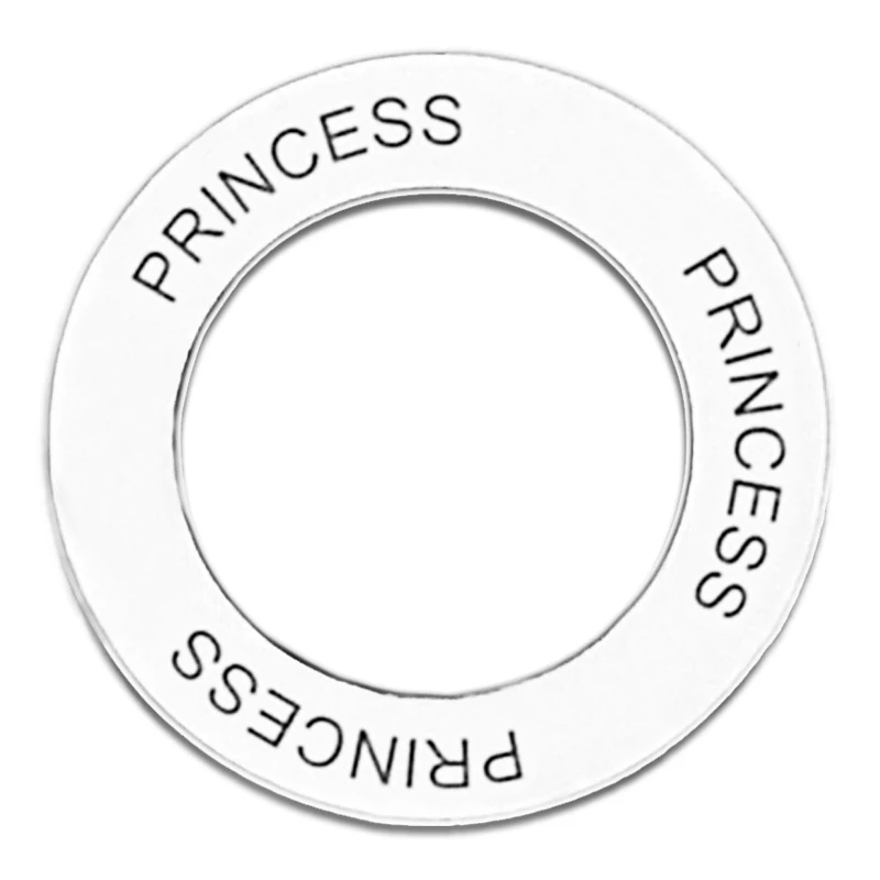 Antique Silver Tone Alloy 100 Pcs Lots Sale Message Princess Affirmation Ring Charm Diy | Украшения и аксессуары