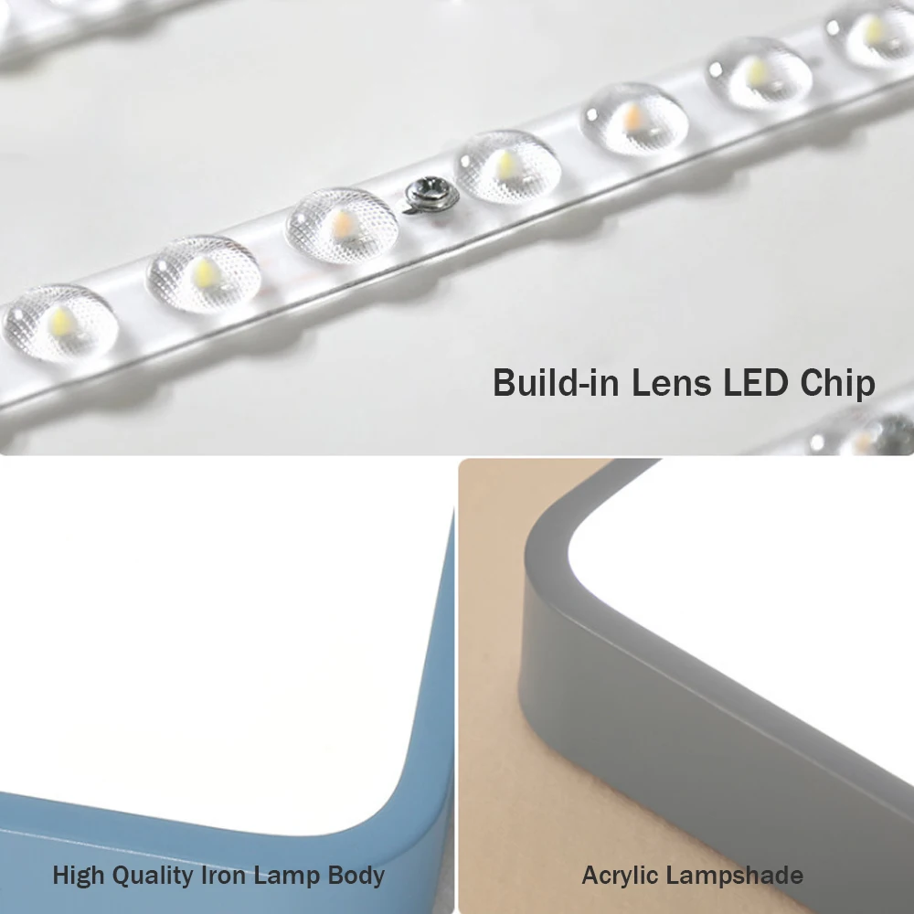 Современный квадратный светодиодный потолочный светильник в виде макаруна для